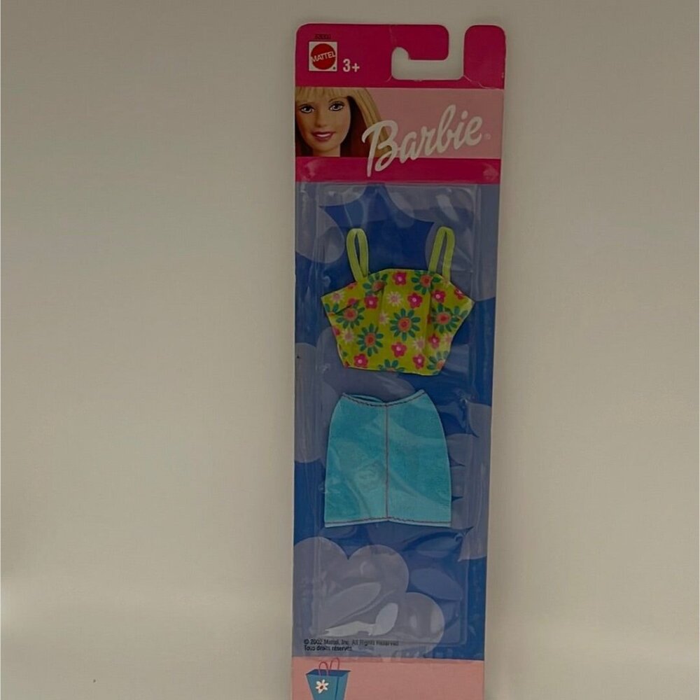 Mattel Barbie 2002 Fashions Floral Tank Top & Skirt #68000